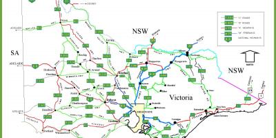 Zemljevid Victoria Australia
