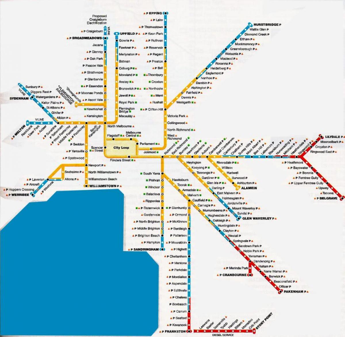 Melbourne metropolitansko območje zemljevid