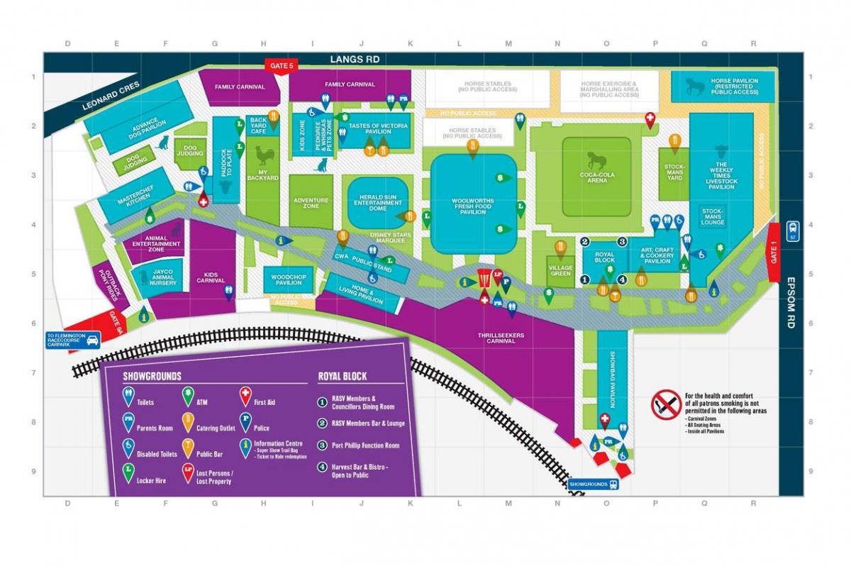 zemljevid Melbourne Showgrounds
