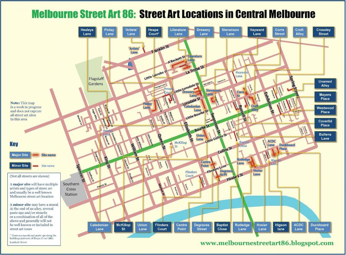 Melbourne cestni zemljevid