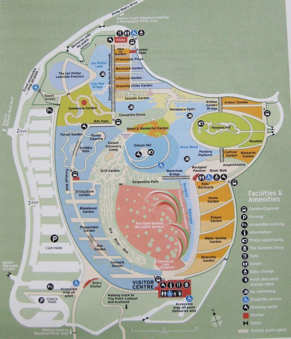 Royal botanic gardens zemljevid