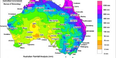 Melbourne dež zemljevid