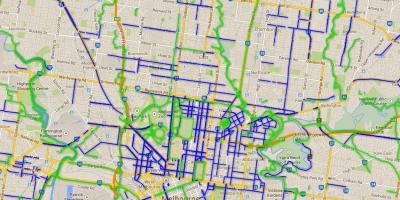 Kolesarske poti Melbourne zemljevid