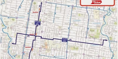 Zemljevid Melbourne kolo delež