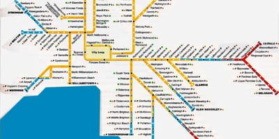 Melbourne metropolitansko območje zemljevid