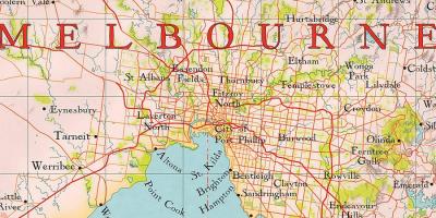 Melbourne zemljevid sveta
