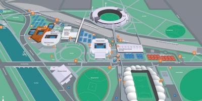 Melbourne olimpijski park zemljevid