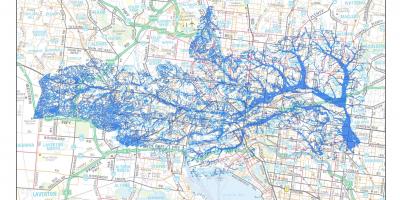 Zemljevid Melbourne poplav