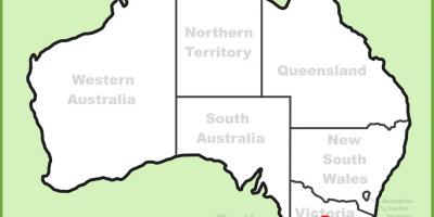 Zemljevid Melbourne Avstralija