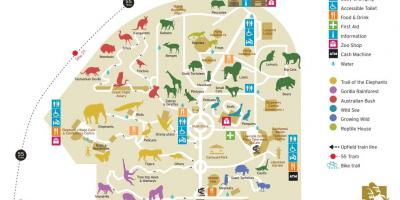 Zemljevid Melbourne živalskem vrtu