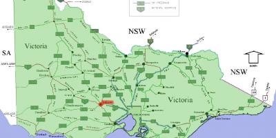 Poštne številke Victoria zemljevid