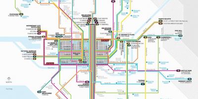 Melbourne tramvaj network map,