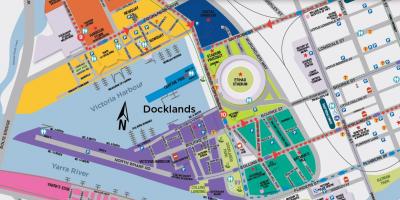 Docklands zemljevid Melbourne