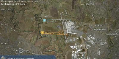 Zemljevid letališča Melbourne