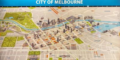 Melbourne zemljevid trgovina